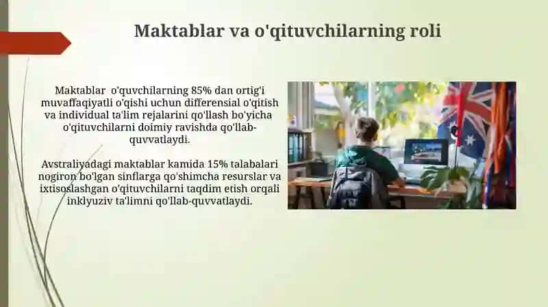 Inkluziv ta'limni rivojlangan mamlakatlar ta'lim tizimi asosida o'rganish 3