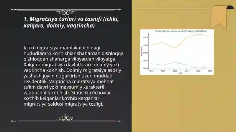Aholining migratsiyasi va uning statistik o'zgarishlari 3