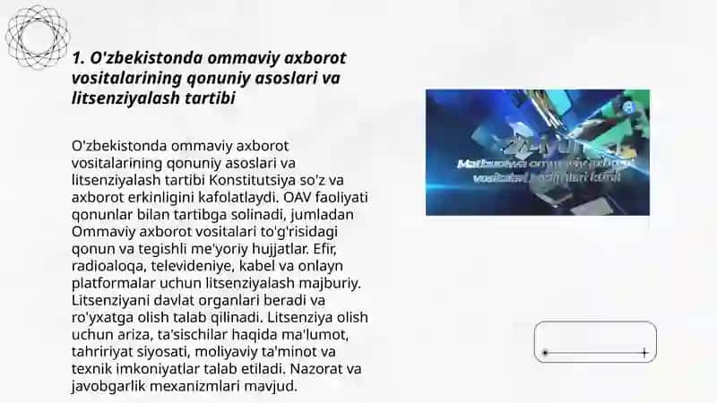 O'zbekiston respublikasida ommaviy axborot vositalarining faoliyati 3