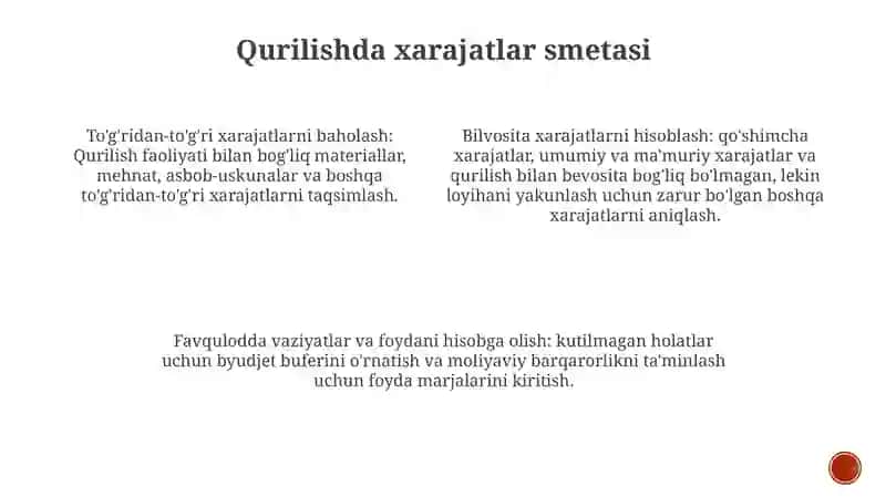 Qurilishda Narx Shakllanishi Va Smetali Ishi 3