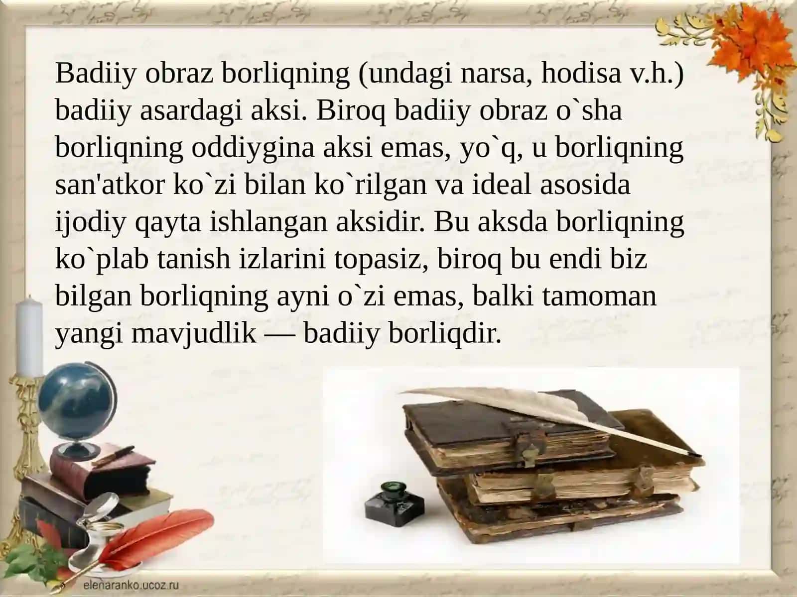 Maqsadboyeva Umidaning "Obrazlartasnifi. O'zbek adiblari ijodimisoli da" 3