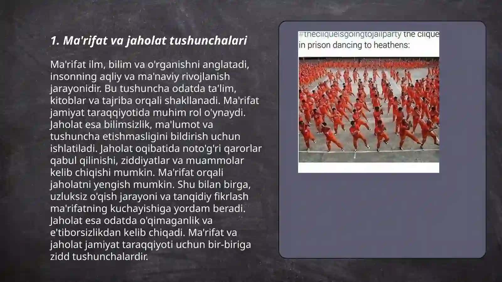 Buzgʻunchi gʻoyalar jaholatga qarshi maʼrifat bilan kurashish 3