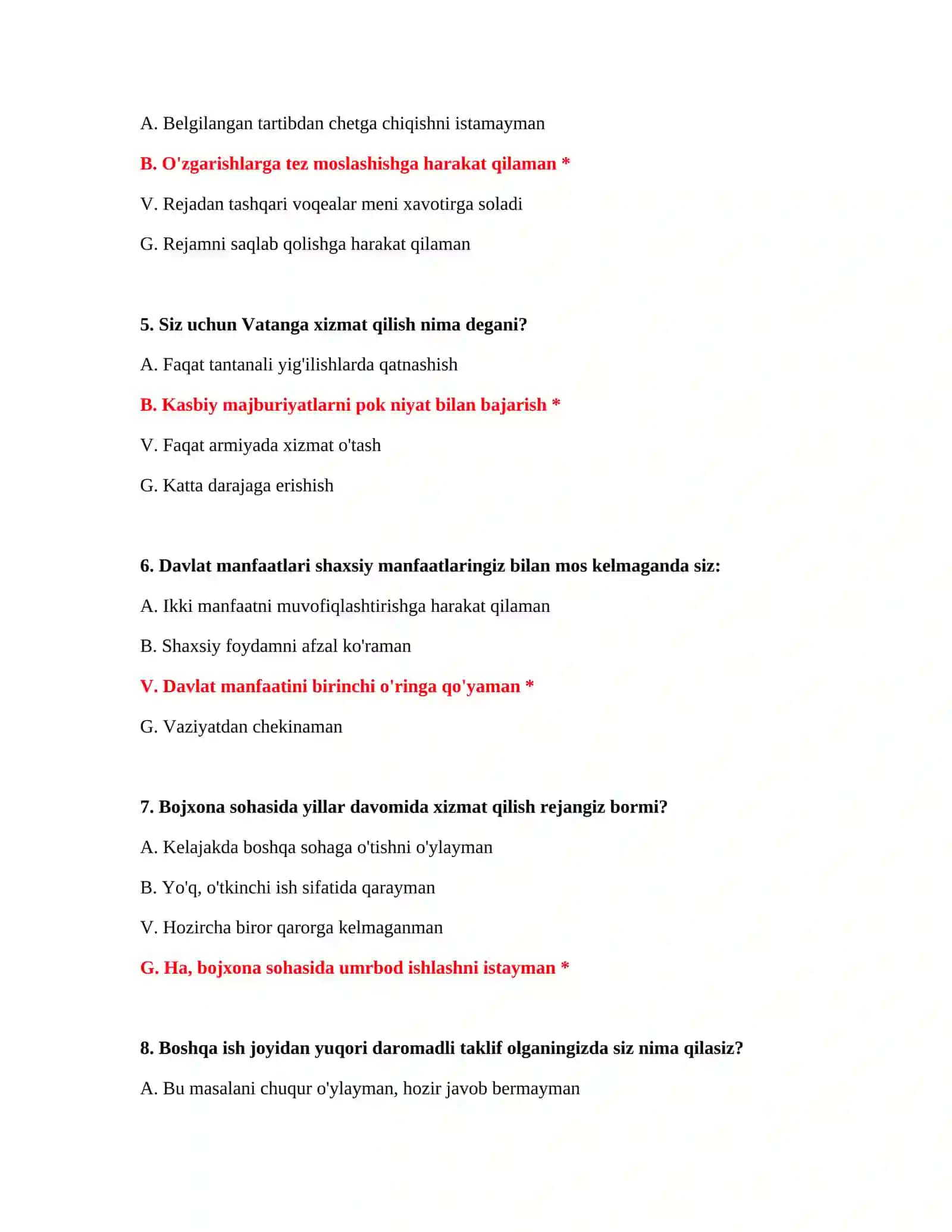 Bojxona IQ test 500 ta 3