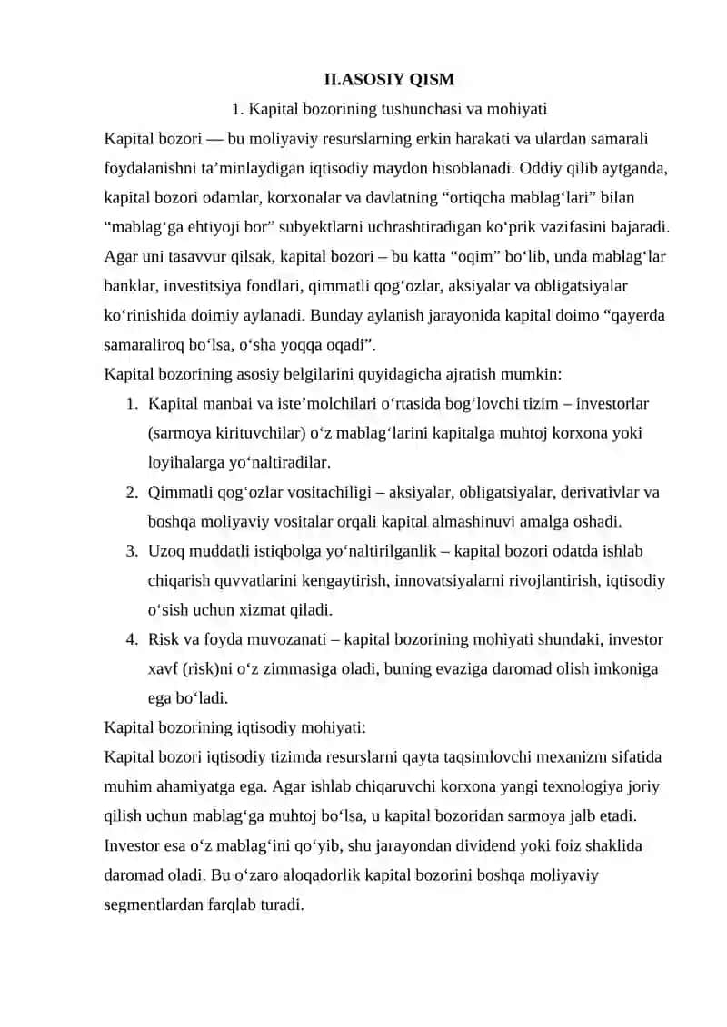 KAPITAL BOZORNI TUZILISHI VA UNING VAZIFALARI 3
