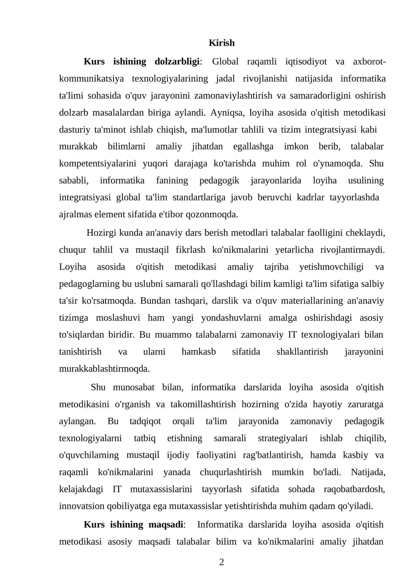 Informatikani oʻqitish metodikasi 3