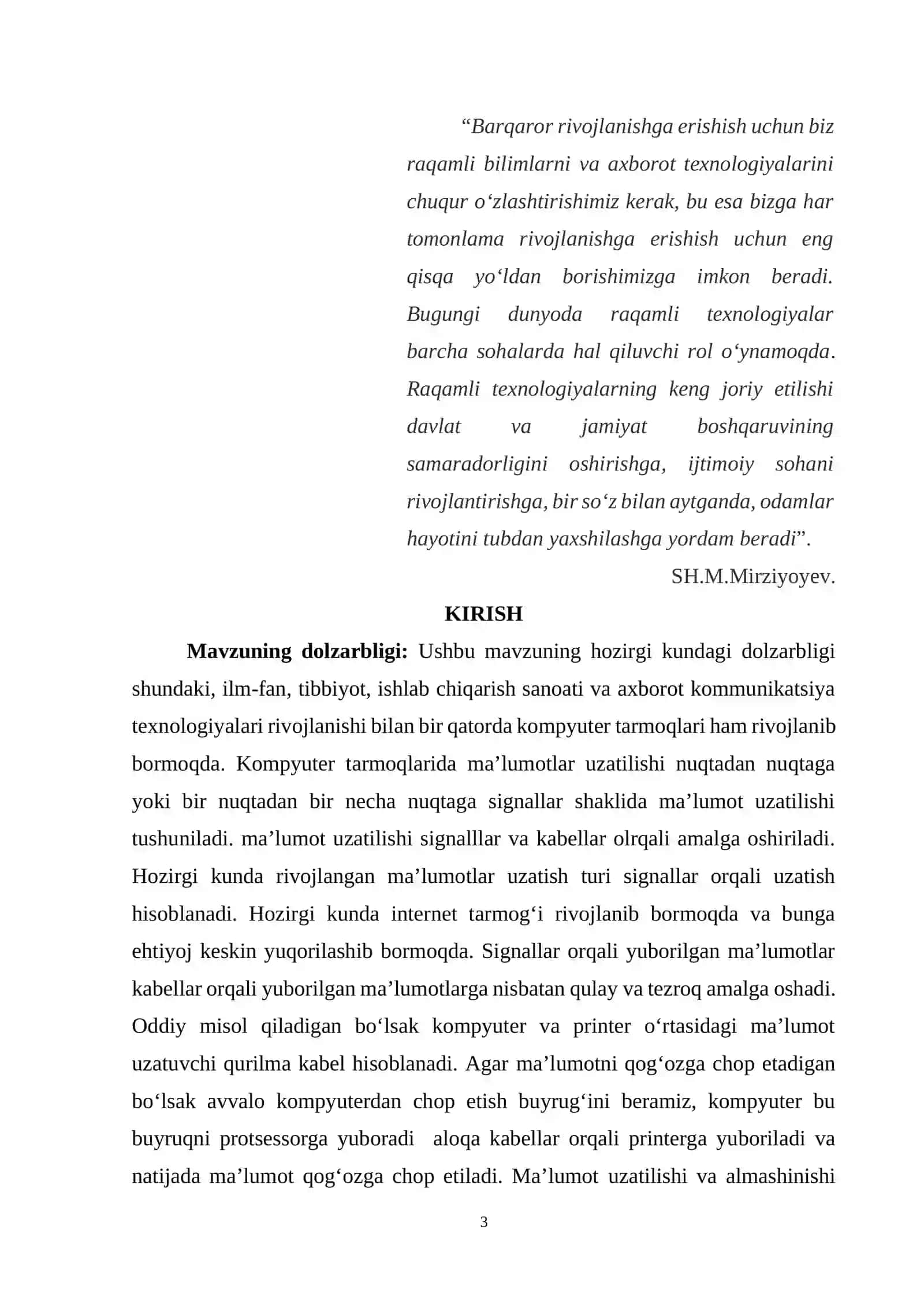 Kompyuter tarmoqlarida ma’lumotlar uzatilishi 3