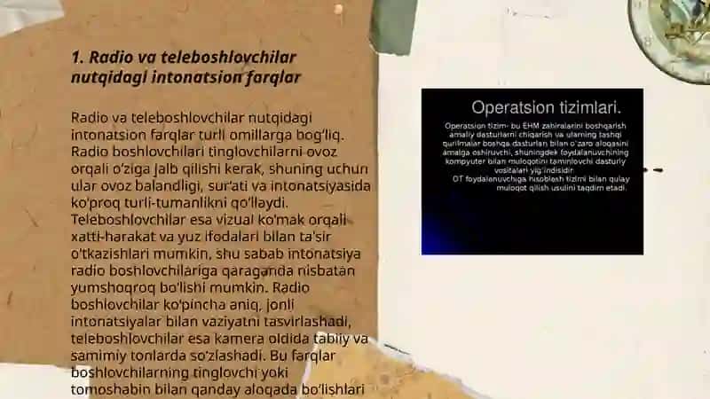 Radio va teleboshlovchilar nutqi tahlili. Ularning oʻzaro farqli jihatlari 3