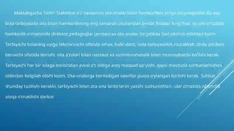Maktabgacha Ta’lim Muassasasining Oila Bilan Hamkorlik Shakllari 3