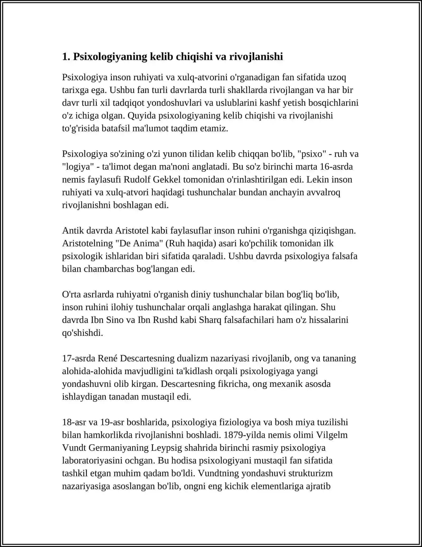 PSIXOLOGIYA FANINING TARAQQIYOT BOSQICHLARI 3