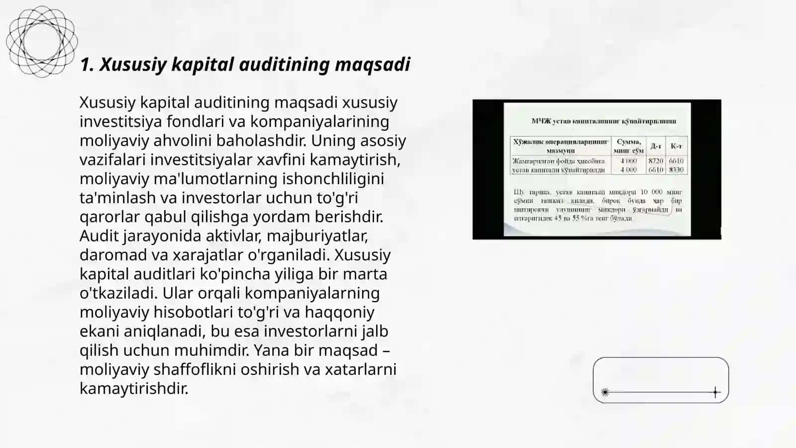 Xususiy kapital auditini oʻtqazish tartibi 3