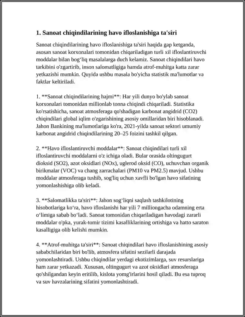 SANOATDAGI EKOLOGIK JARAYONLAR VA ULARNING ATROF-MUHITGA TA'SIRI 3