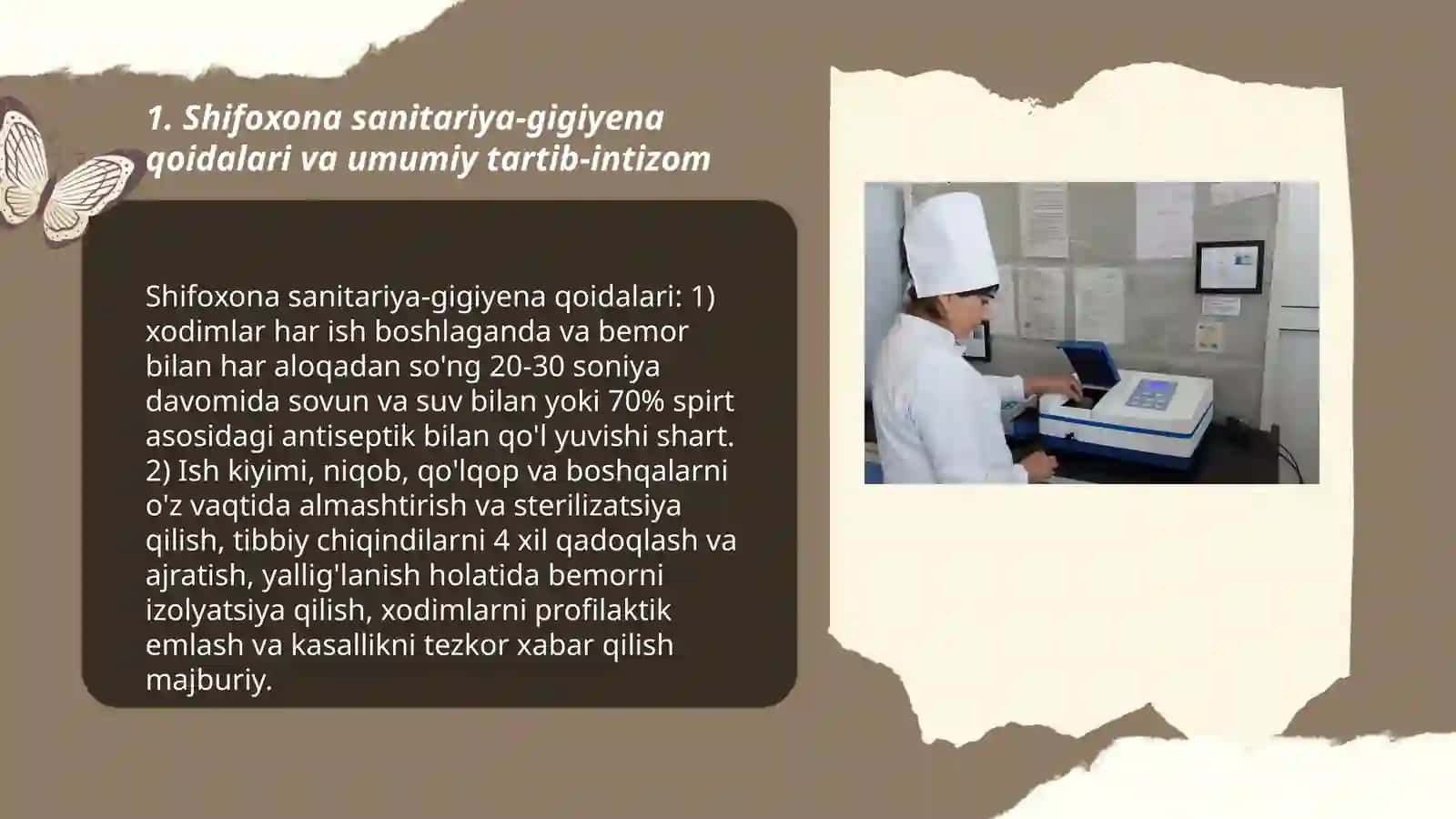Shifoxonani sanitariya- gigiyena va epidemiologiya qarshi ishlari tartibi 3