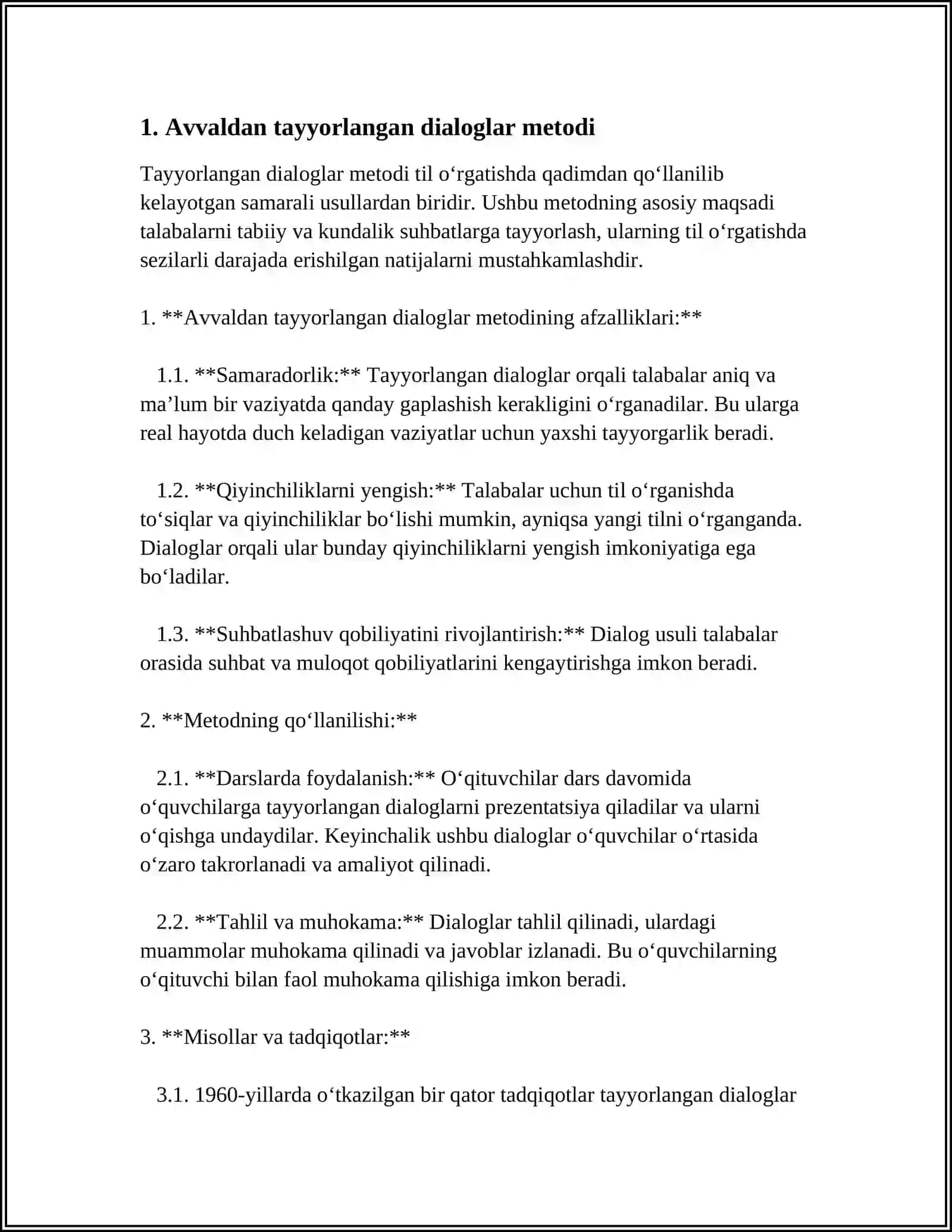 Tayyorlangan Dialoglar Metodi 3