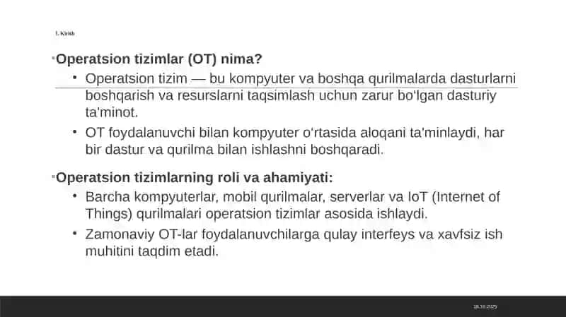 Zamonaviy Operatsion Tizimlar 3