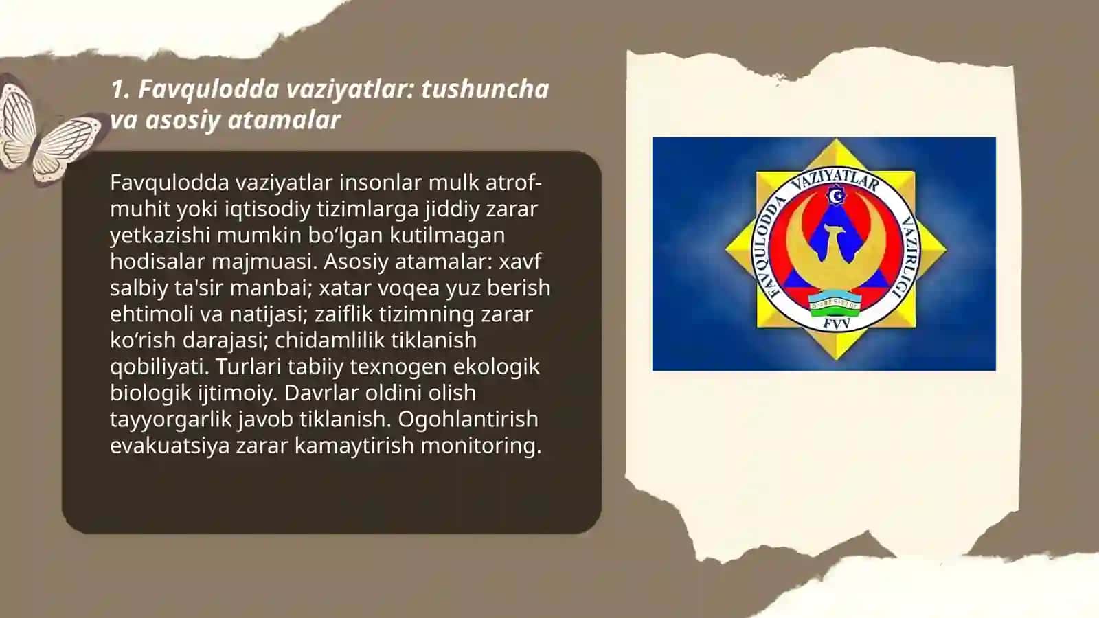Favqulodda vaziyatlar, ularning tasnifi va tavsifi 3