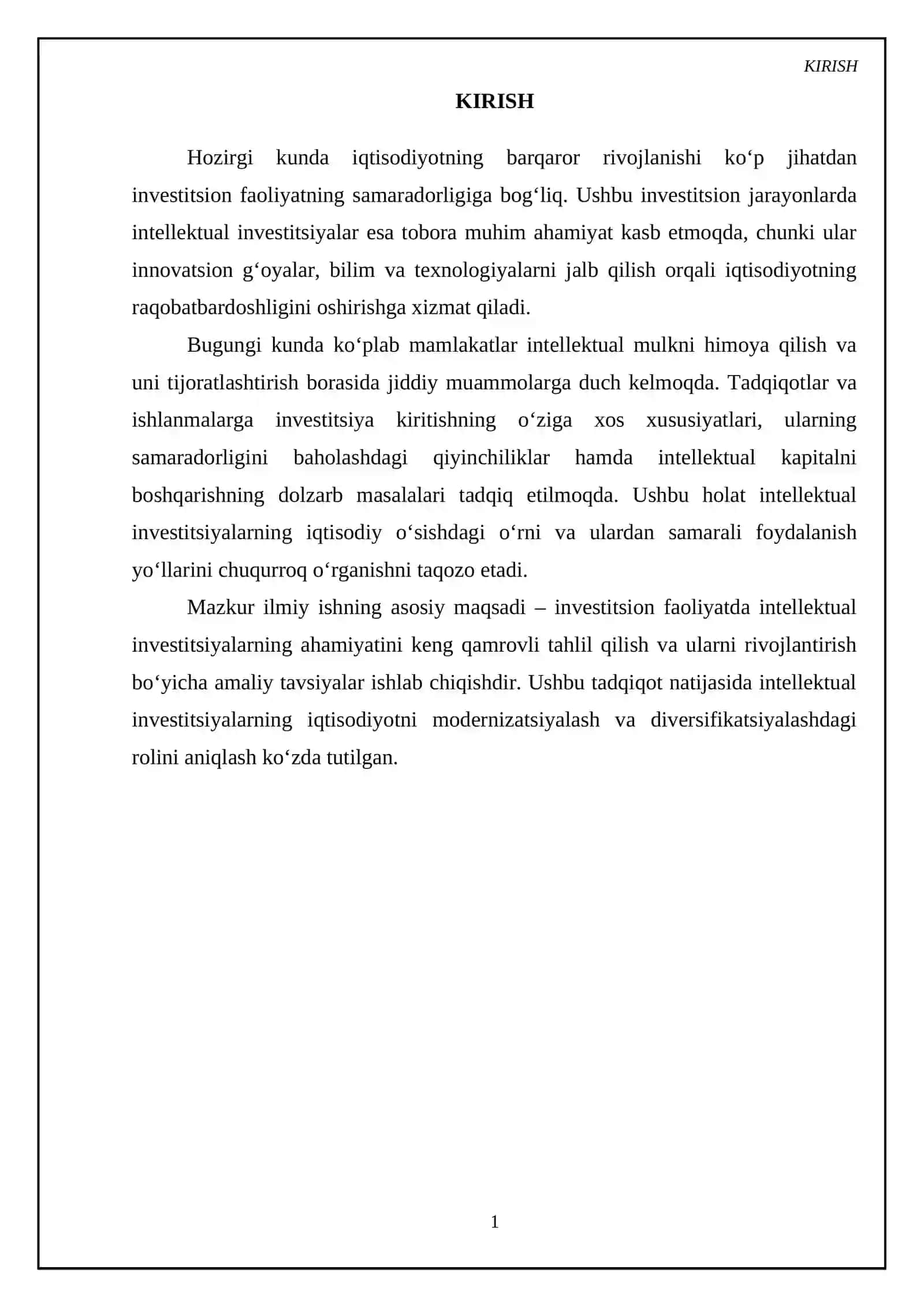 Investitsion faoliyatda intellektual investitsiyalarning ahamiyati 3