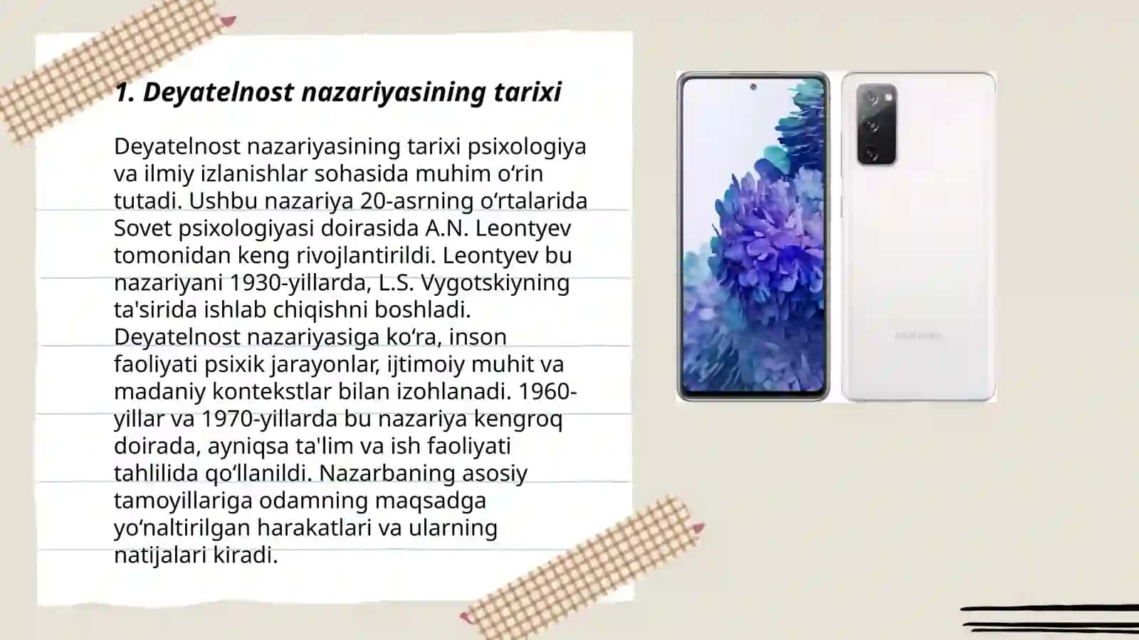 Deyatelnost nazariyasining tarixi 3