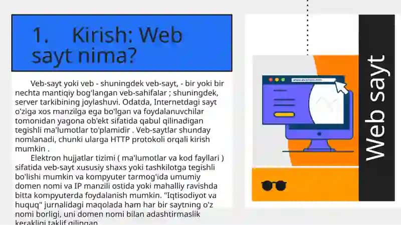 Veb-sayt tarkibi bilan ishlash 3