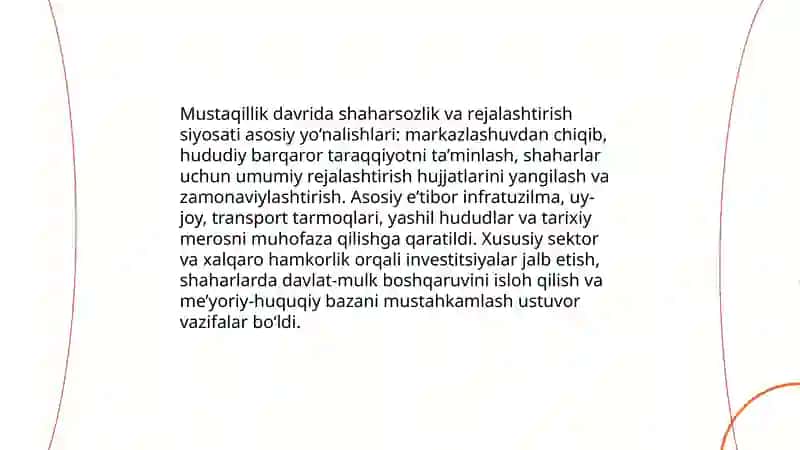 Mustaqillik yillarida binokorlik va me'morchilik 3