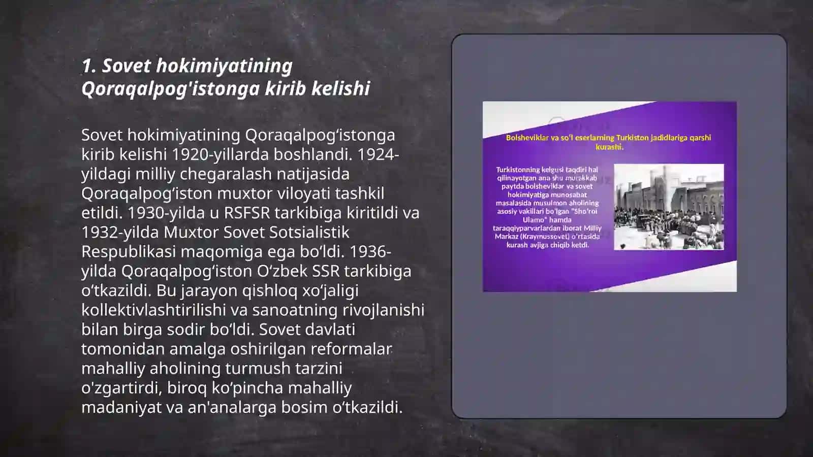 Sovet hokimiyatining Qoraqalpog'istonga kirib kelishi 3