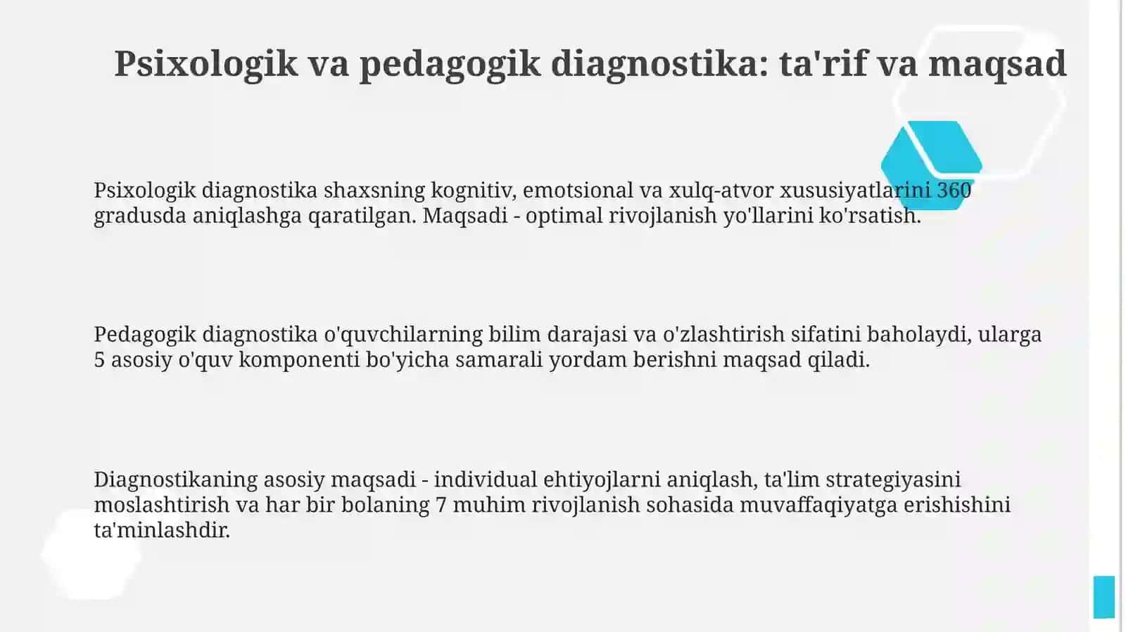 Psixologik va pedagogik diagnostika 3