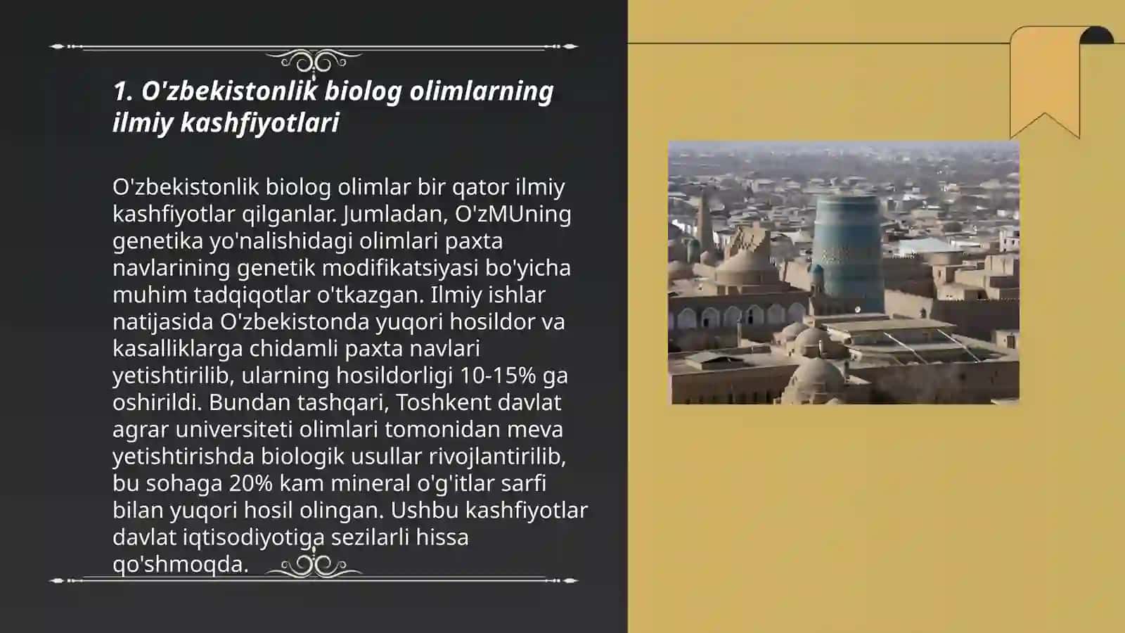 O'zbekistonning biolog olimlari dunyo nigohida 3