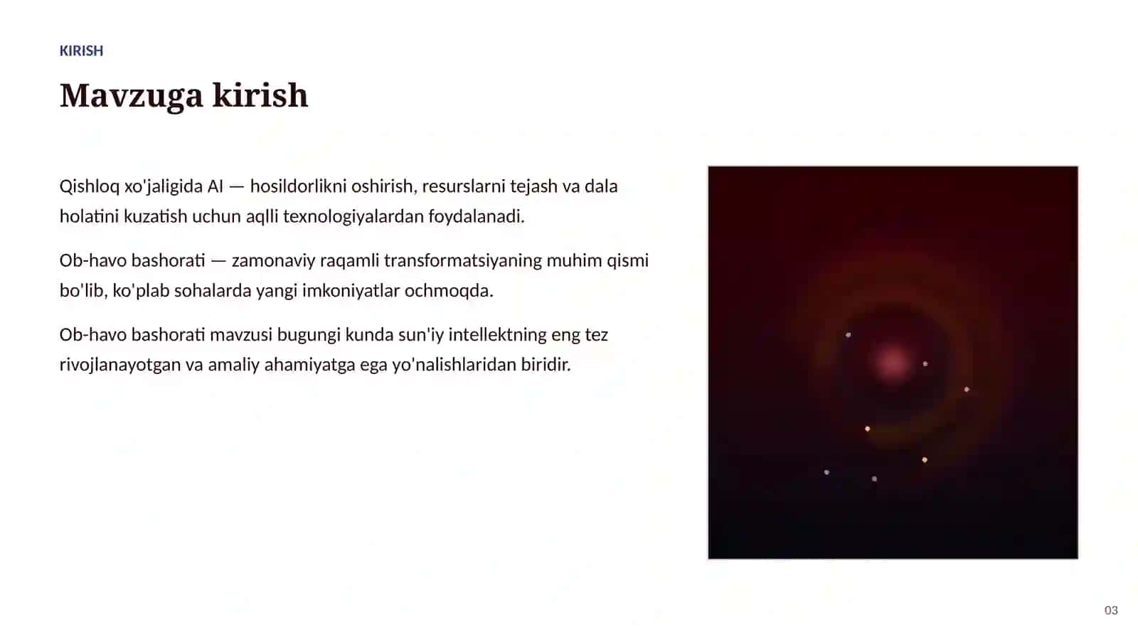 SUN'IY INTELLEKT • AI QISHLOQ XO'JALIGIDA 3