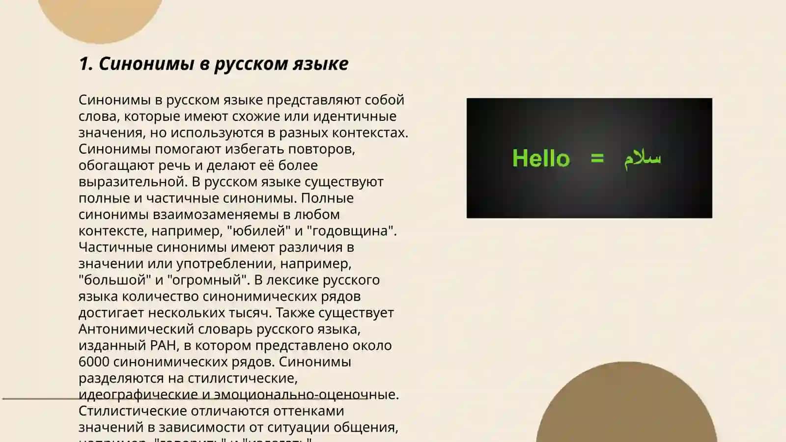Лексическое богатство русского языка ( синонимы, антонимы, омонимы) 3