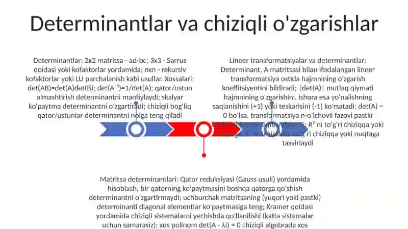 Determinantlar va chiziqli o'zgarishlar 3