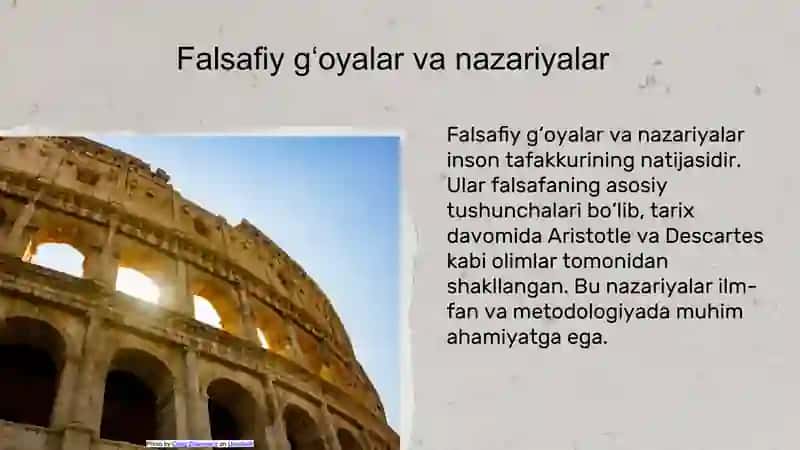 Falsafiy g‘oyalar, nazariyalarning asosiy yo‘nalishlari va vazifalari. 3
