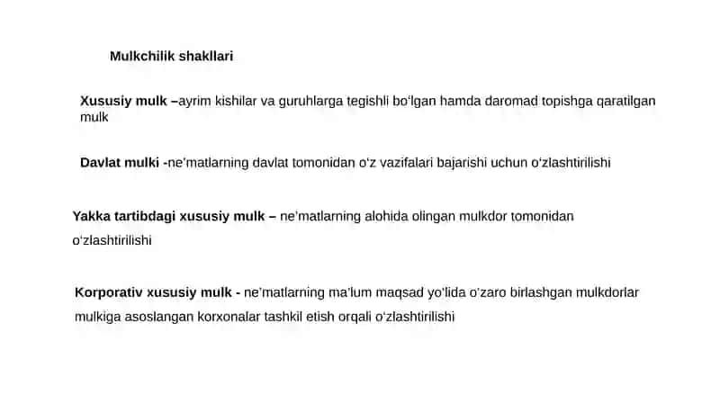 Yerga mulkchilik huquqi va yerdan foydalanish huquqini o’rganish 3