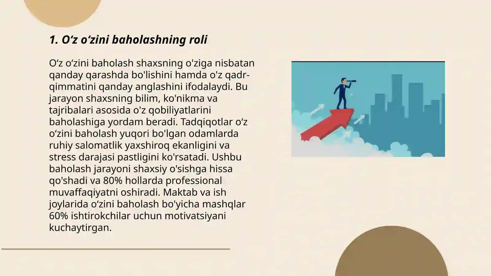 Oʻz oʻzini baholash va guruxlarni baholash 3