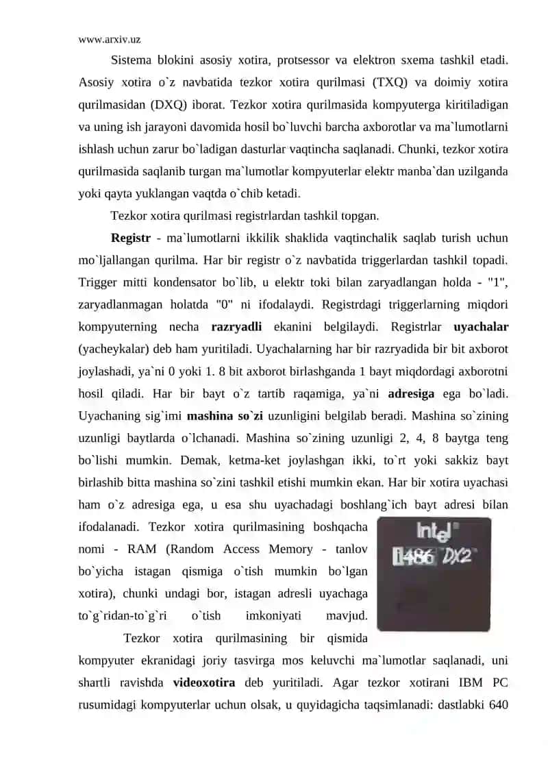 Shaxsiy kompyuterning haqida tushuncha 3