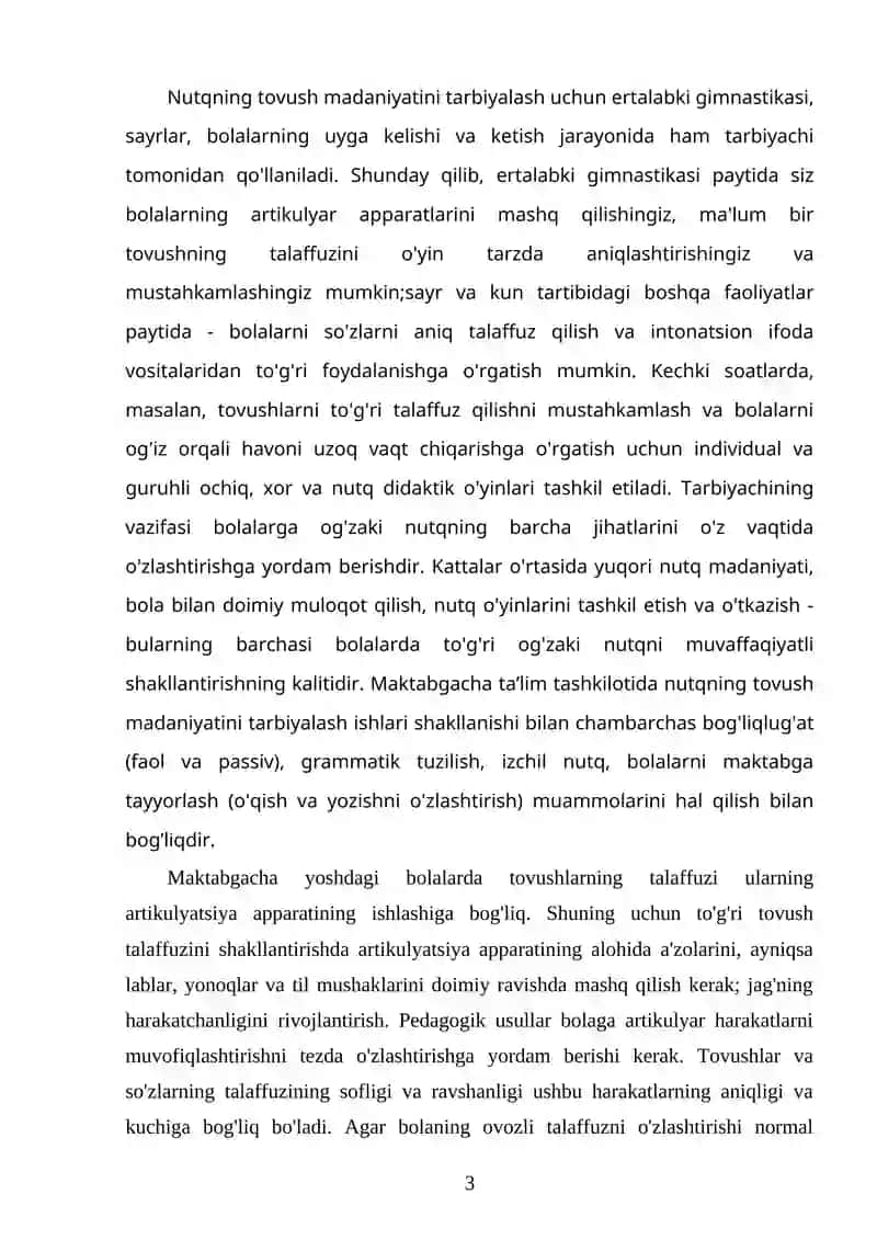 BOLALARNI TO'G'RI TALAFFUZGA O'RGATISHNING MAZMUNI VA MOHIYATI 3