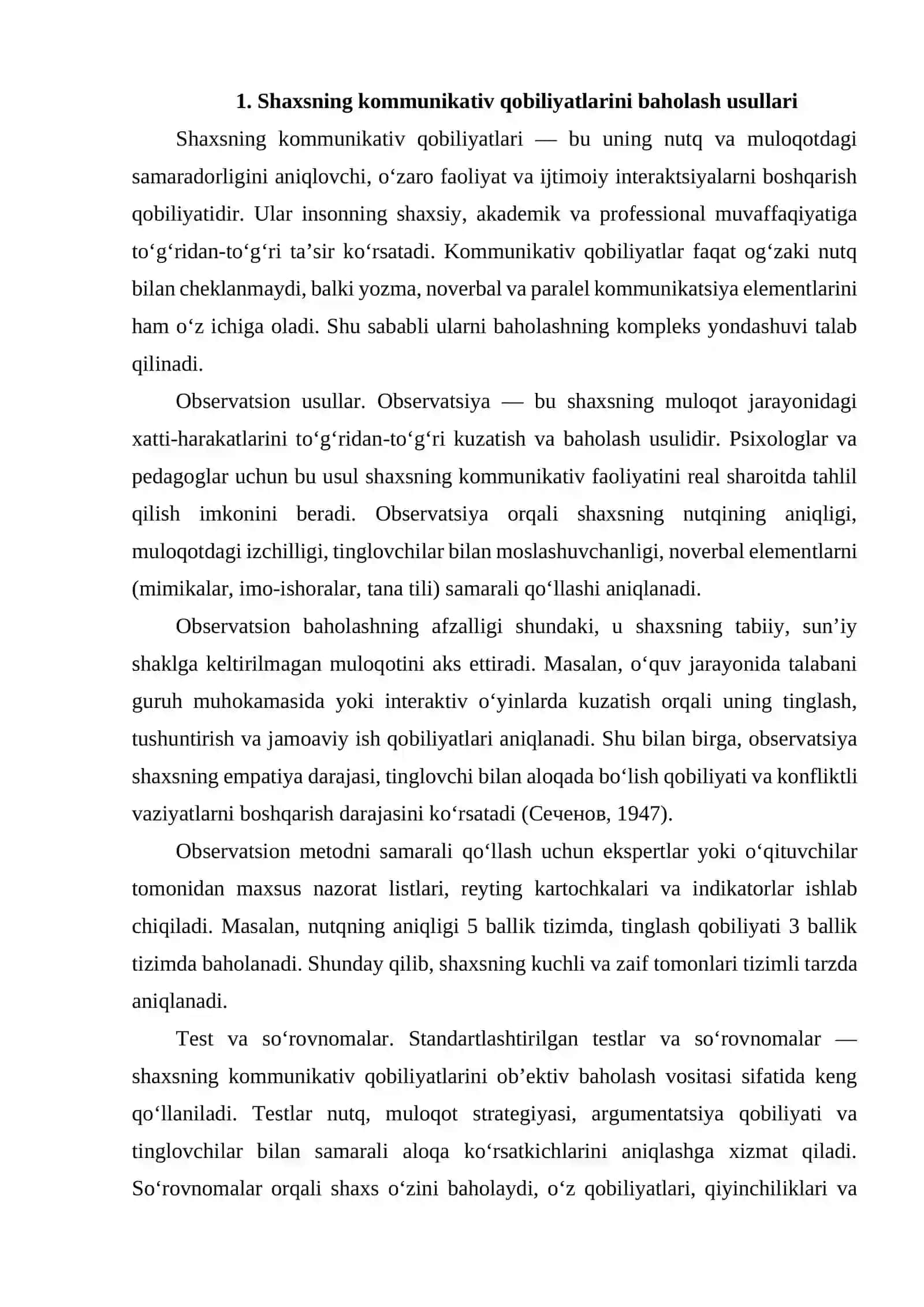 Kommunikativ qobiliyatlarni baholash usullari 3
