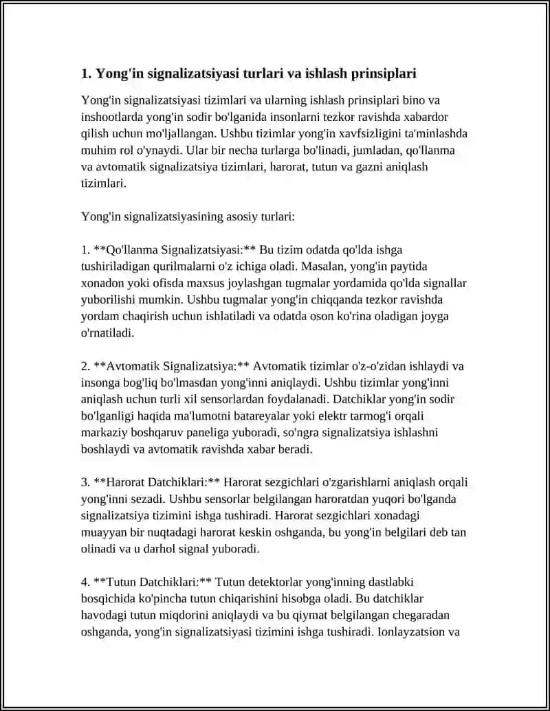 BINO VA INSHOOTLARDA YONG'IN CHIQQANDA ODAMLARNI YONG'INDAN OGOHLANTIRISH YO'RIQNOMASI 3