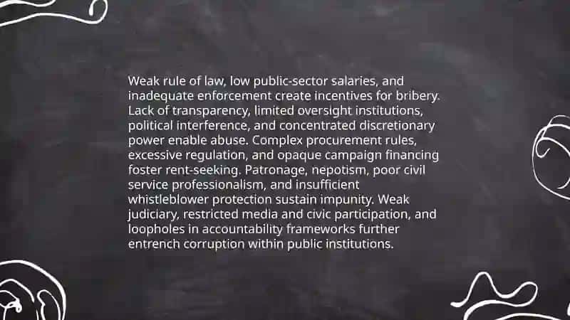 Corruption and poor governance 3