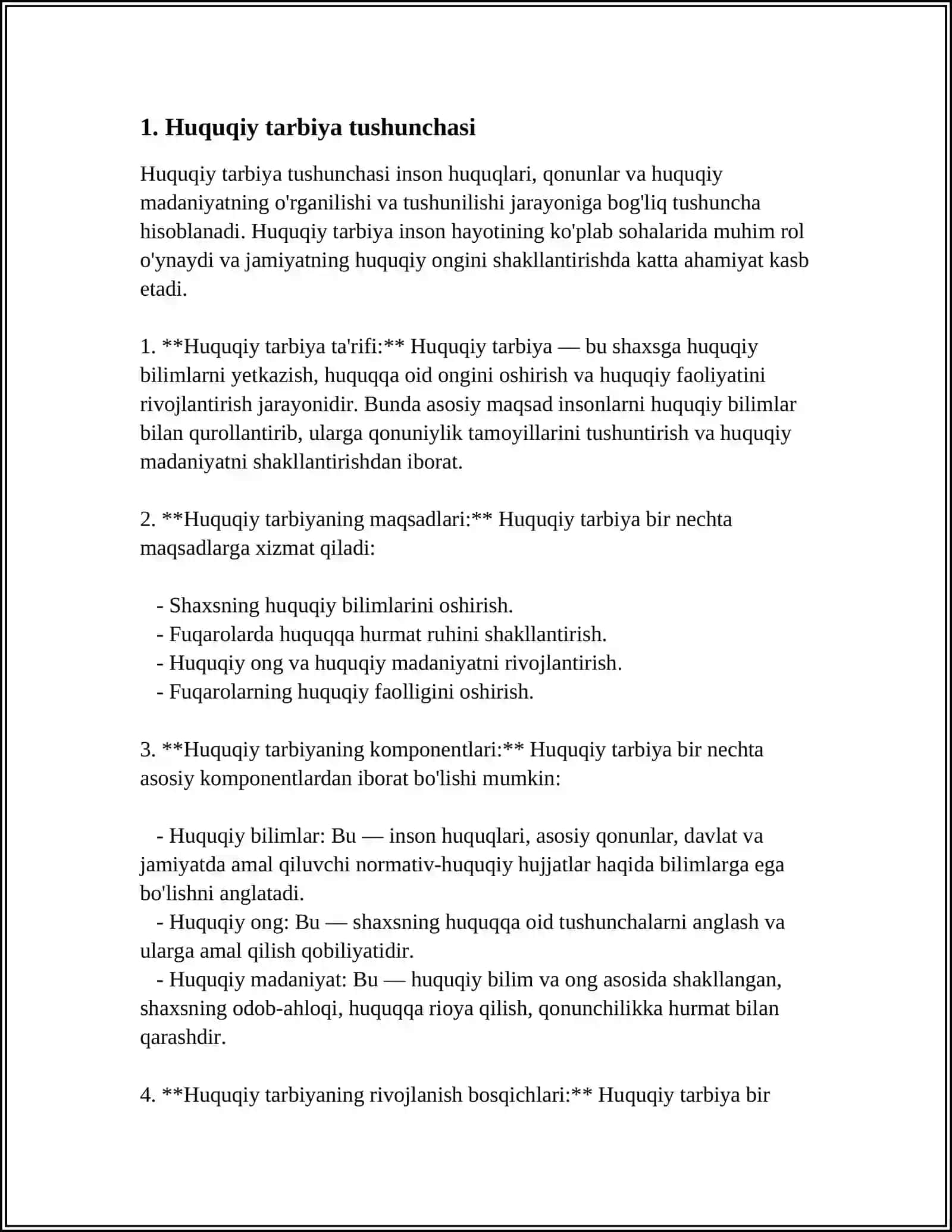 HUQUQIY TARBIYA NAZARIYASI VA AMALIYOTINING O‘ZIGA XOS XUSUSIYATLARI 3