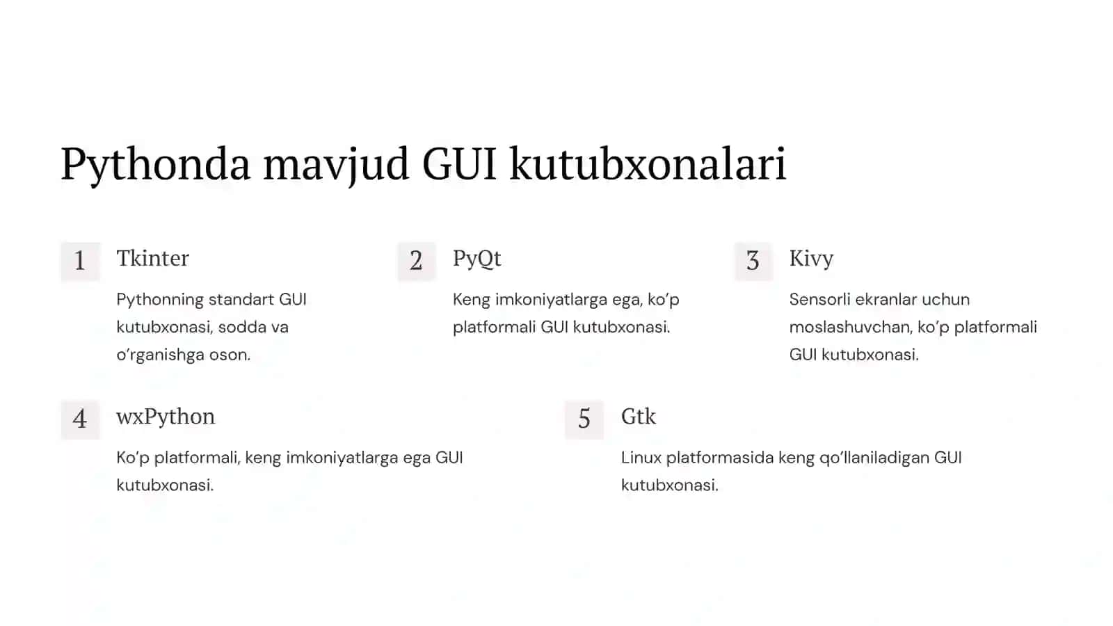 8-MARUZA.PYTHONDA GRAFIK INTERFEYS KUTUBXONALARI 3
