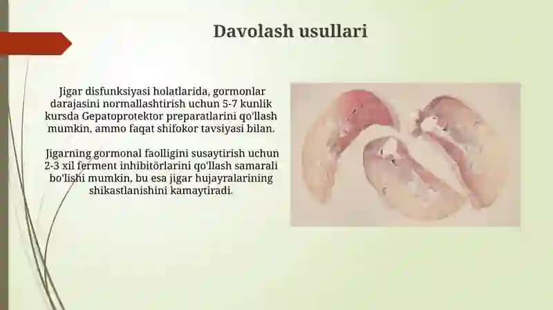 Jigarda gormonlarni zararsizlantirilishi, klinik ahamiyati 3