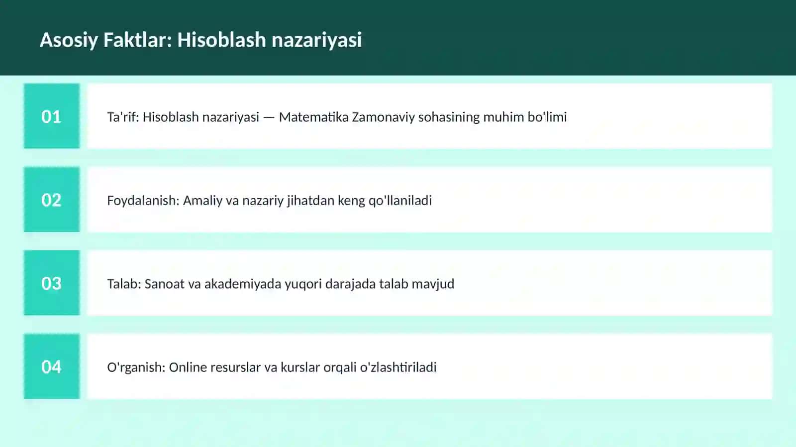 Hisoblash nazariyasi 3
