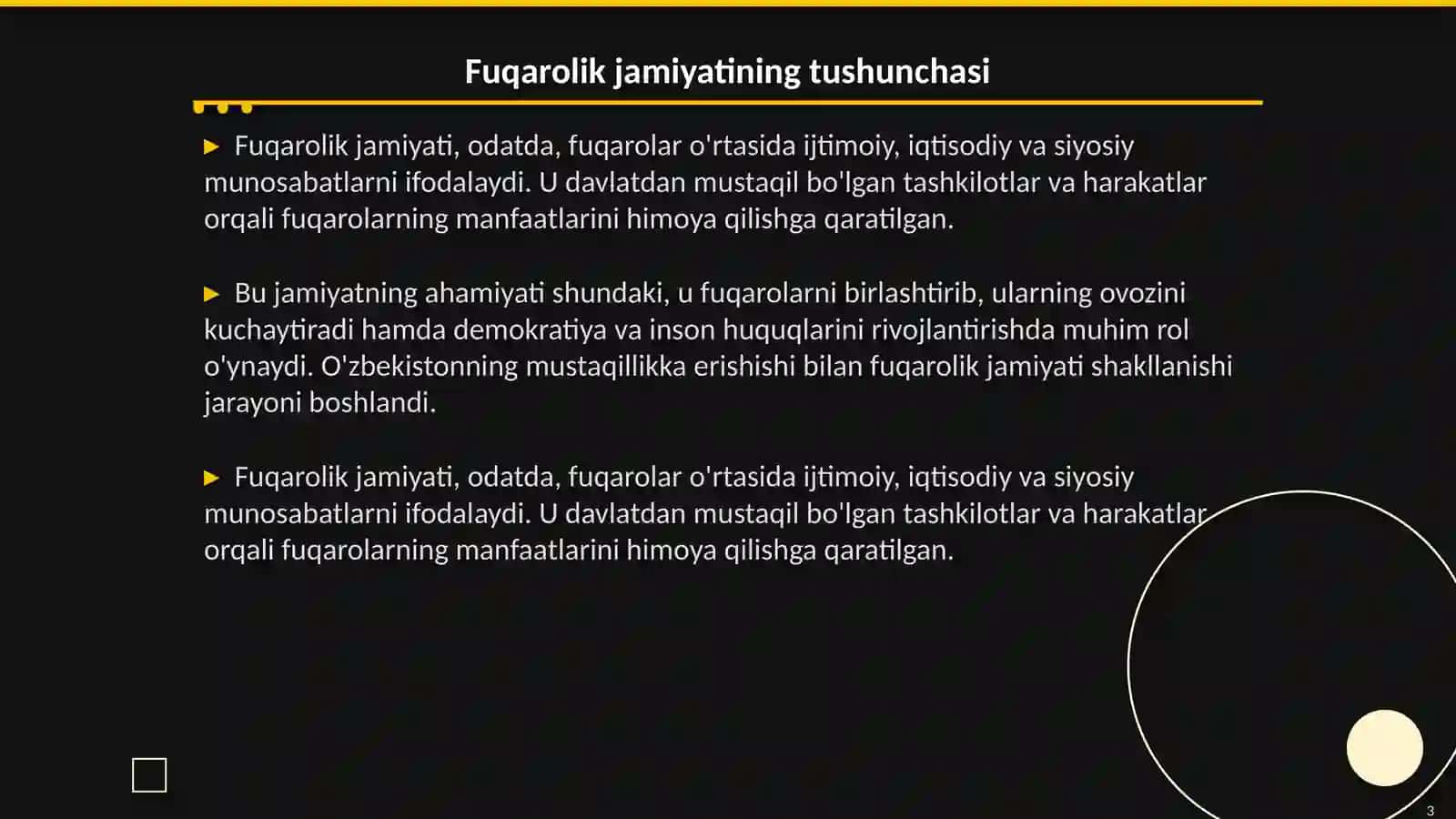 Fuqarolik jamiyati shakllanishi va rivojlanishi 3