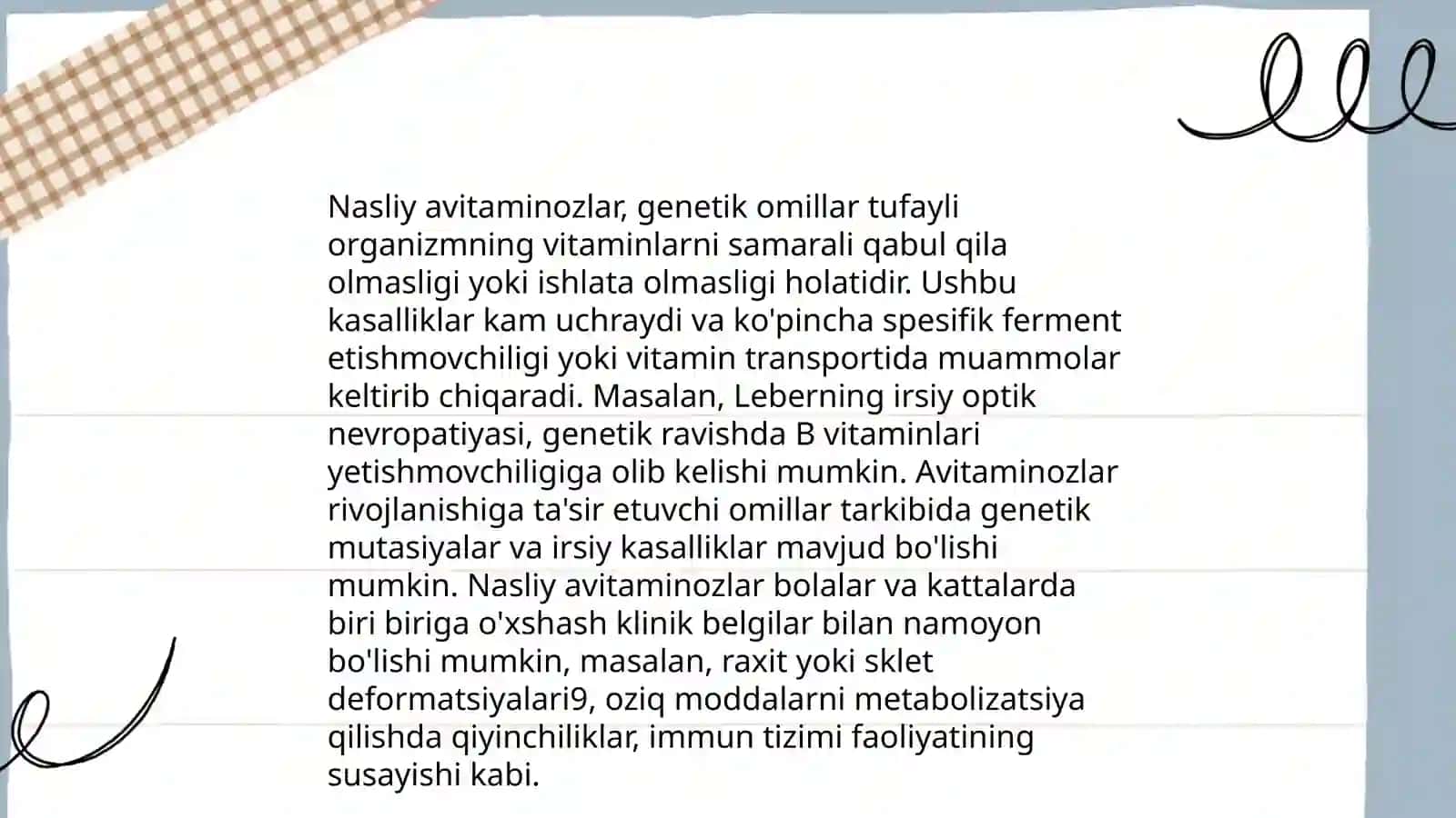 Nasliy Avitaminozlar 3