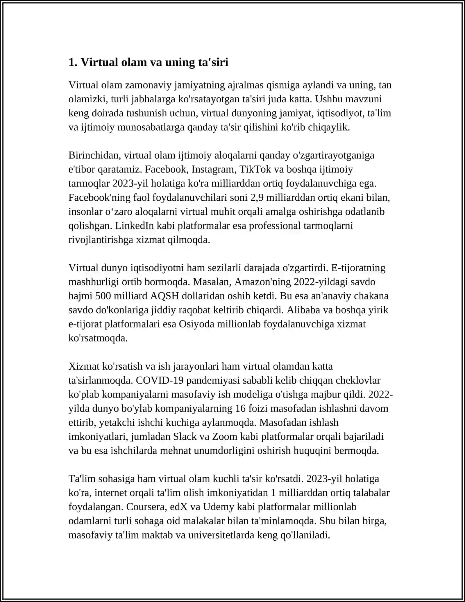 VIRTUAL OLAM JOZIBADORLIGIGA QARAMLIK 3