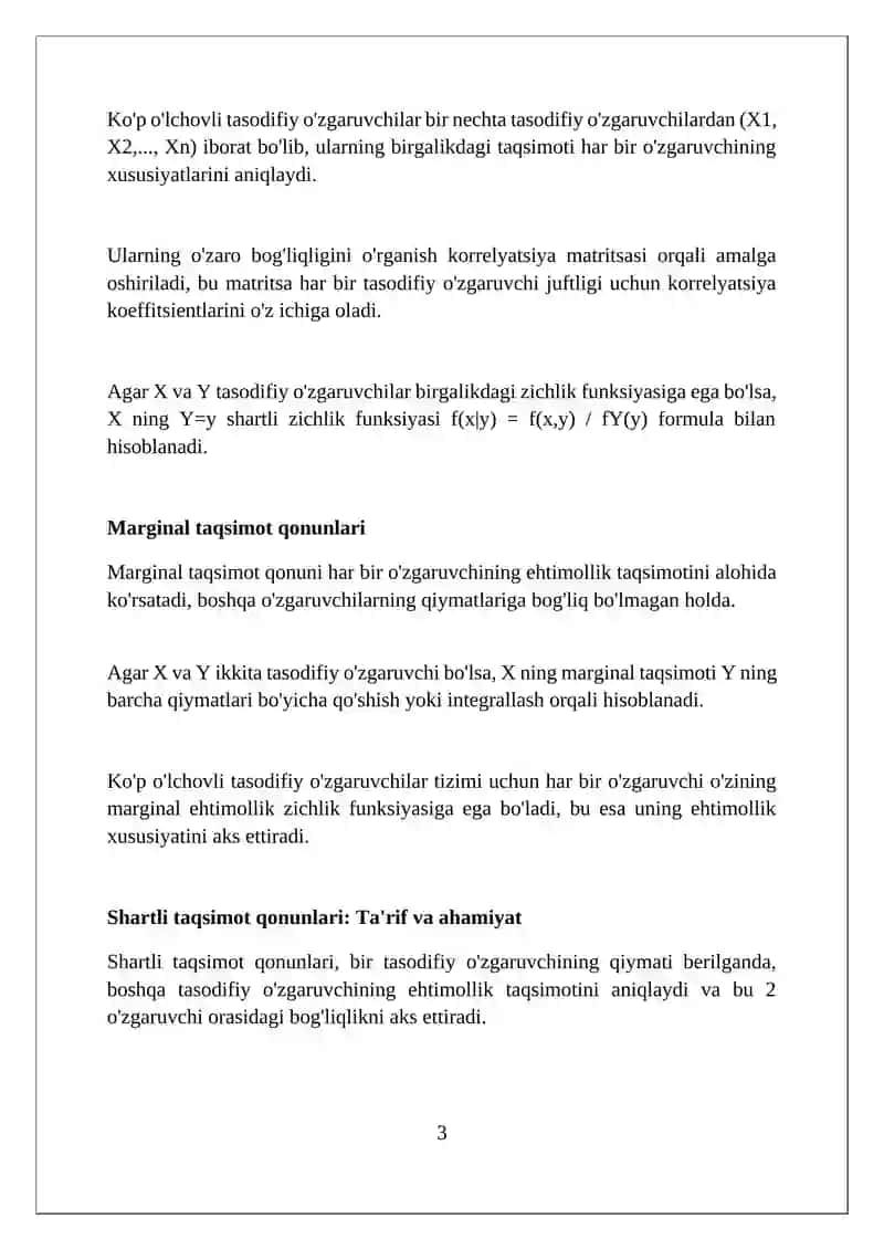 Tasodifiy miqdorlar sistemasi 3