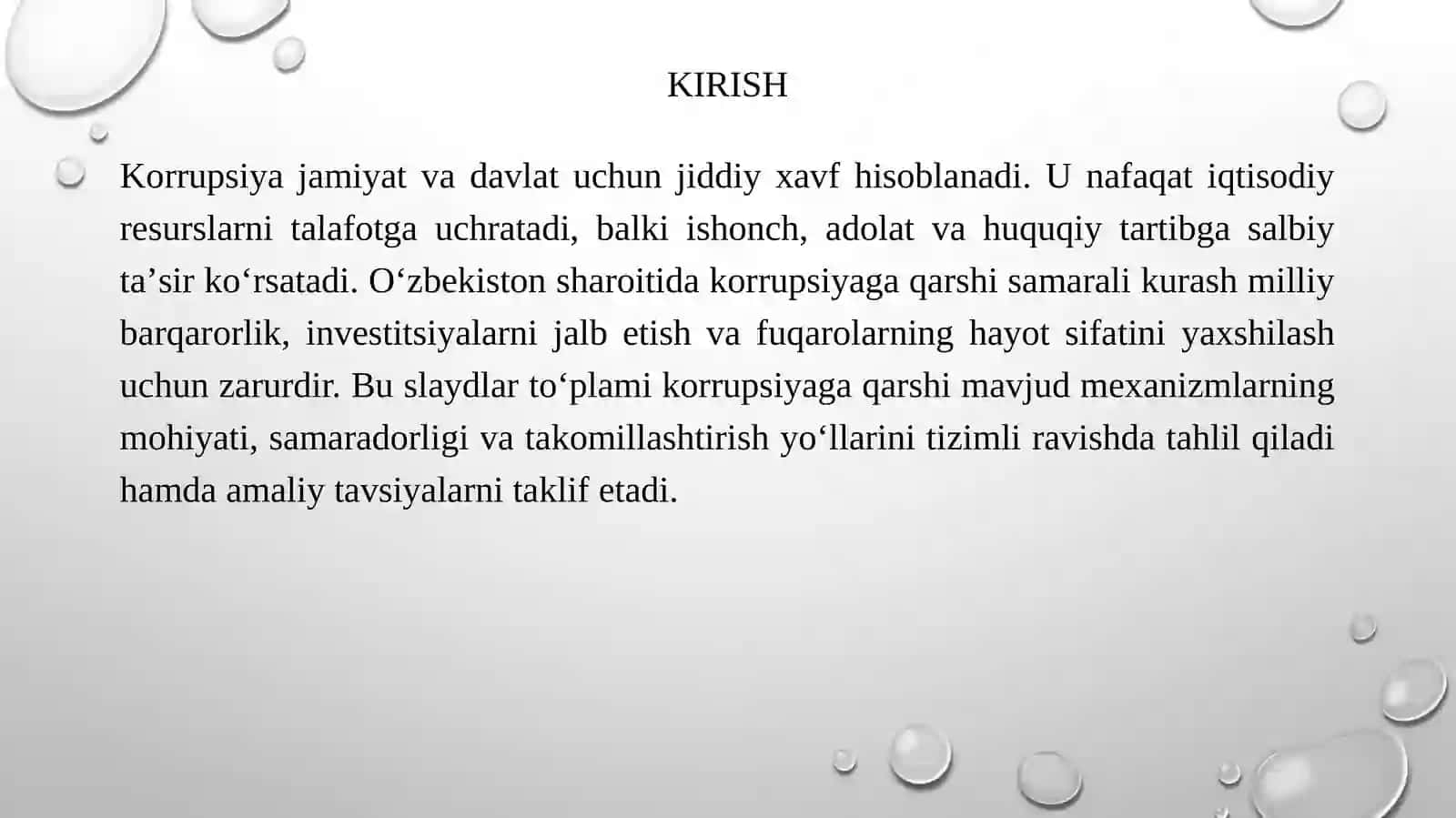 Oʻzbekistonda Korrupsiyaga qarshi kurashish mexanizmlari 3