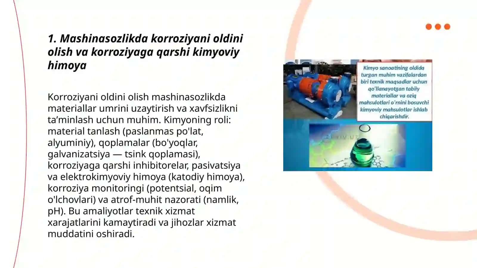 Mashinasozlik soxasida kimyoning orni 3