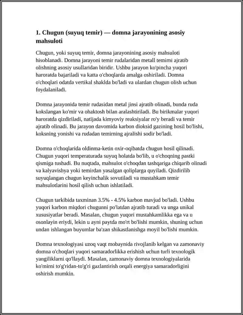 Chugun (suyuq temir) 3