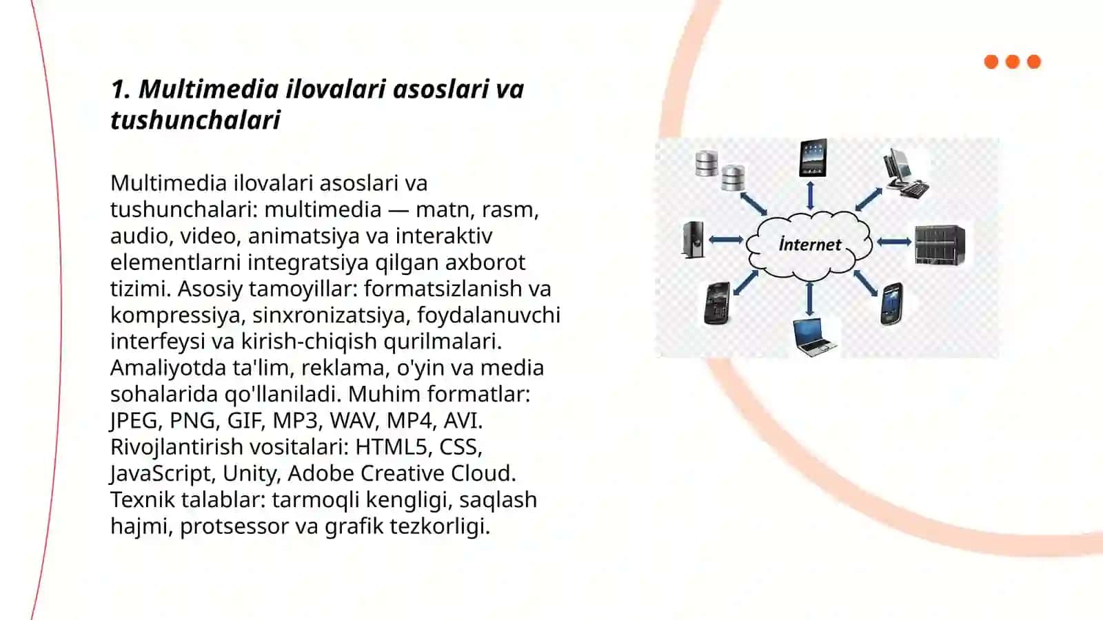 Multimedia ilovalari asoslari va tushunchalari 3