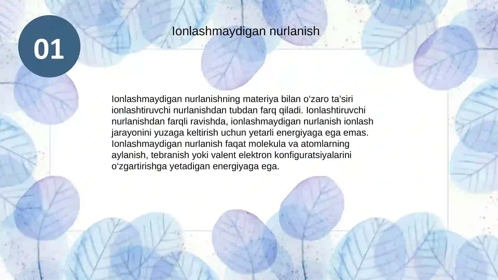 Ionlashtirmaydigan nurlanishlar xavfsizligi | Fizika prezentatsiya PPT 3